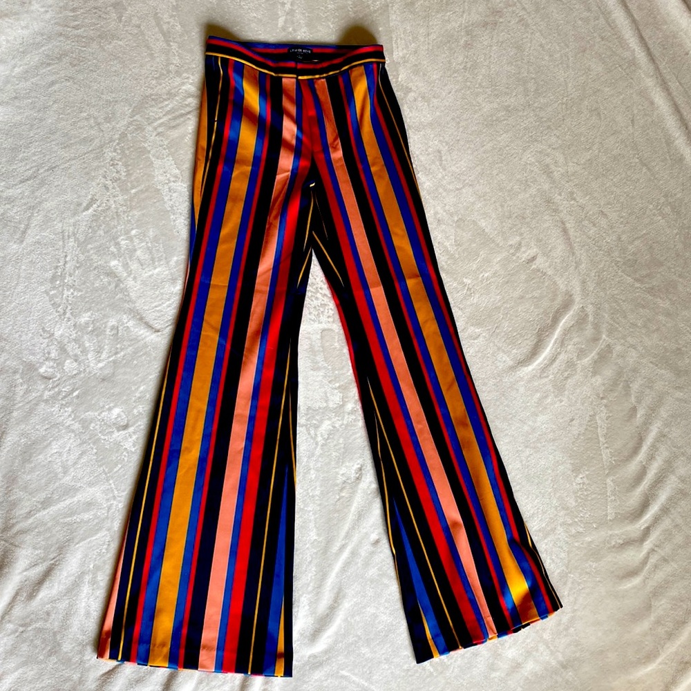 Women's High Waist Wide Leg Long Palazzo Bell Bottom Yoga Pants. Size M Long